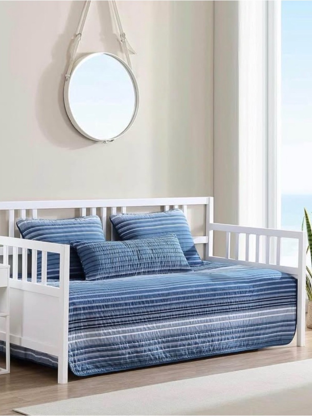 Nautica Blue Striped Daybed Comforter Set